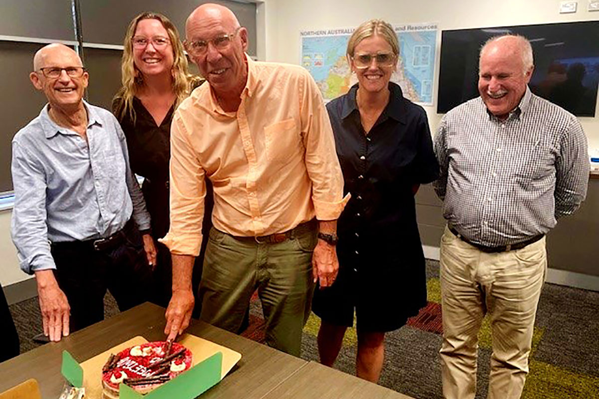 100th meeting of the Northern Territory Environment Protection Authority.  Present (left to right): Mr Joe Woodward, Ms Jordy Bowman, Dr Paul Vogel AM, Ms Samantha Nunan and Dr Rod Lukatelich.