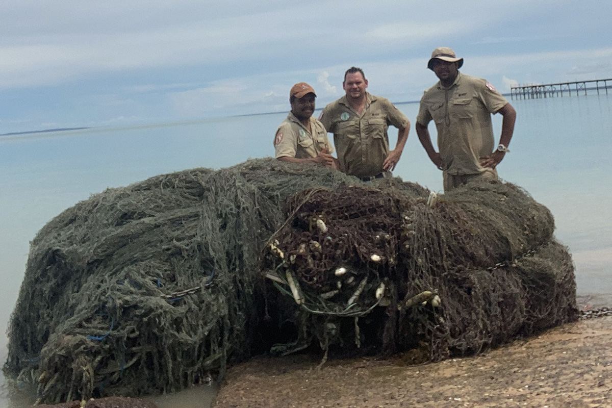 NT Parks and Wildlife rangers successfully recovered another ghost net from the marine waters surrounding the Cobourg Peninsula.