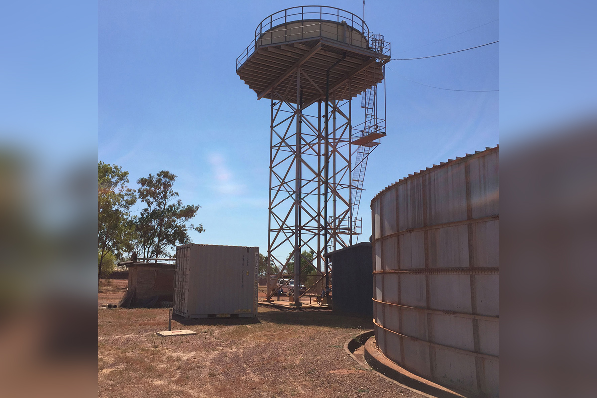 Maningrida airport tank. A new tank will replace old infrastructure as part of the project. Source: Power and Water Corporation.