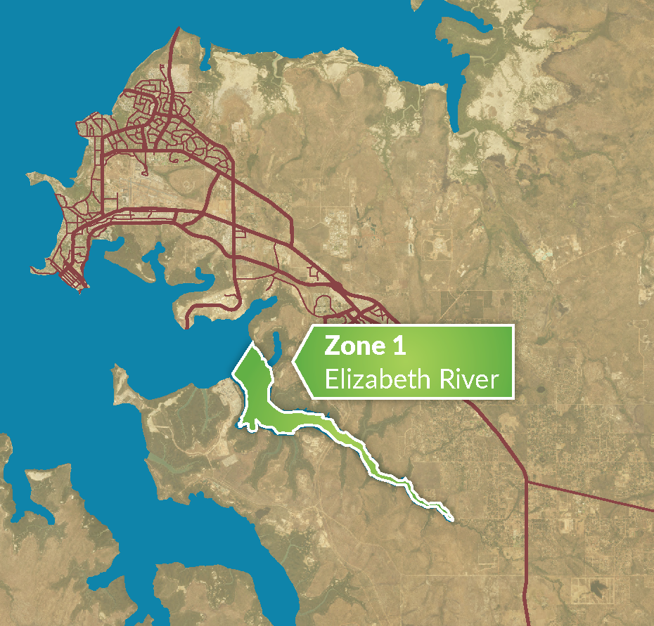 Zone 1 - Elizabeth River Estuary map 2020